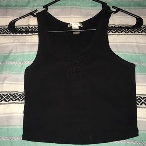 Crop top with ribbon